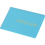 Визитница для 24 визиток Panta Plast, PVC, голубой