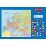 Подкладка для письма с карманом Panta Plast Карта Европы, PVC, 590х415 мм (0318-0037-99)