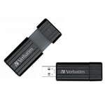 Флеш-память VERBATIM PINSTRIPE 64GB black (49065), (5967714)