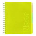 Тетрадь на пружине Buromax Neon B5 120 листов в клетку 3 разделителя желтая (BM.24359911-08)