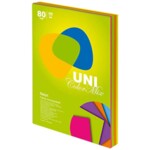 Цветная бумага Uni Color Neon Mix (ассорти 4 цвета), А4, 80 г/м2, 200 л