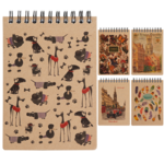 Блокнот на пружине сверху Buromax Kraft, А6, 80 л, клетка (BM.2481)