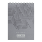 Блокнот на пружине сверху Buromax, А5, 48 л, клетка, серый (BM.2474-09)