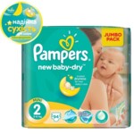 Подгузники Pampers New Baby-Dry Размер 2 (Mini) 3-6 кг, 94 шт (4015400264613)