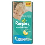 Подгузники Pampers Active Baby-Dry Размер 6 (Extra large) 15+ кг, 56 шт (4015400736424)
