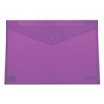 Папка-конверт на кнопке Buromax Gloss, А4, глянцевая, фиолетовая