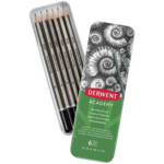 Набор чернографитных карандашей Derwent Academy™ Sketching Tin 6 шт 3B-2H (2301945)