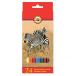 Олівці кольорові Koh-I-Noor Зоопарк, 24 кольори