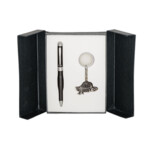 Набор подарочный Langres Bonnet: ручка шариковая + брелок, черный