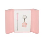 Набір подарунковий Langres Rose: Ручка кулькова + брелок, рожевий