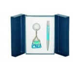 Набор подарочный Langres Purse: ручка шариковая + брелок, синий