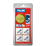 Набор: ластики Milan 4x430 + точилка Milan SPIN, блистер