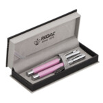 Комплект из перьевой ручки и ручки-роллера Regal, в подарочном футляре, розовый
