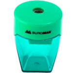 Точилка Buromax, металлическая с контейнером, пластиковый корпус