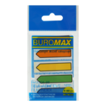 Закладки пластиковые с клейким слоем Buromax Neon 45х12 мм 100 листов ассорти (BM.2304-98)