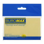 Блок для заметок с клейким слоем Buromax 76х127мм 100 листов желтый (BM.2314-01)