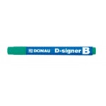 Маркер для сухостираемых досок Donau D-Signer B, зеленый