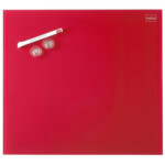 Стеклянная магнитно-маркерная доска Nobo Diamond Magnetic Drywipe Boards Red 30 х 30 см, красная, без рамки (1903954)