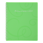 Тетрадь на пружине Buromax Barocco, B5, 80 л, пласт. обл, клетка, салатовый (BM.2419-615)