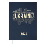 Ежедневник датированный 2024 Buromax Ukraine А5 темно-синий 336 с (BM.2128-03)