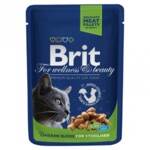 Влажный корм для кошек Brit Premium Cat Sterilised Chicken 0,1 кг