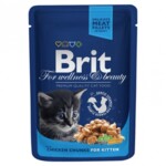 Влажный корм для кошек Brit Premium Cat Kitten Chicken 0,1 кг