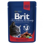Влажный корм для кошек Brit Premium Cat Beef Stew & Peas 0,1 кг