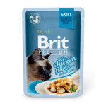 Влажный корм для кошек Brit Premium Cat Chicken Fillets Gravy 0,085 кг
