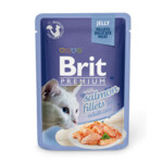 Влажный корм для кошек Brit Premium Cat Salmon Fillets Jelly 0,085 кг