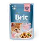 Влажный корм для кошек Brit Premium Cat Kitten Chicken Fillets Gravy 0,085 кг