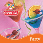 Салфетки столовые Eventa трехслойные Коктейльная вечеринка 33х33 см 20 шт (34194400_4823071602463)