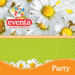 Салфетки столовые Eventa трехслойные Полевые ромашки 33х33 см 20 шт (34513200_4823071602463)