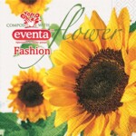 Салфетки столовые Eventa Fashion трехслойные Цветы Подсолнух 33х33 см 20 шт (34196900_4037698999992)