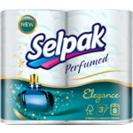 Туалетная бумага Selpak Perfumed с ароматом Elegance 8 рулонов (8690530044494)