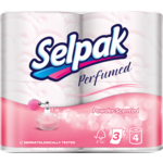Туалетная бумага Selpak Perfumed с ароматом Пудра 4 рулона (8690530065482)