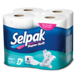 Туалетная бумага Selpak трехслойная белая 8 рулонов (8690530204515)