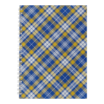 Тетрадь на пружине сбоку Buromax Shotlandka, А5, 48л., клетка, картонная обложка, синий (BM.2591-02)