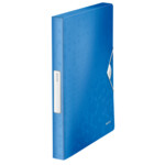 Папка-бокс на резинке Leitz WOW, A4 PP на 250 листов, синий металлик (4629-00-36)