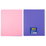 Зошит для записів двосторонній Buromax Summer Time B5 96 арк. в клітинку з пластиковою обкладинкою Світло-рожевий / Бузковий (BM.2466-26)