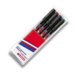 Набор перманетных маркеров Edding для глянцевой поверхности 0.3 мм 4 цвета (E140/4)