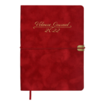 Ежедневник датированный 2022 Buromax VELOUR А5 красный 336 с (BM.2134-05)