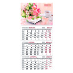 Календарь настенный Buromax квартальный 2022 на 3 пружины (розы) (BM.2105.4)