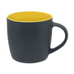 Чашка Aster керамическая 0,36 л (304804 yellow/grey)