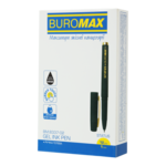 Ручка гелевая Buromax STATUS Rubber Touch черная 1мм (BM.8337-02)