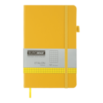 Книга записная ETALON 125*195 96л в клетку искусственная кожа желтый (BM.291160-08)