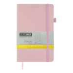 Книга записная ETALON 125*195 96л в клетку искусственная кожа розовый (BM.291160-10)