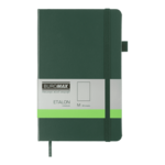 Книга записна ETALON 125*195, 96 арк чистий блок штучна шкіра, зелений (BM.291060-04)