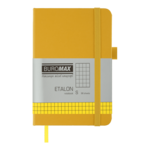 Книга записна ETALON 95*140 96 арк в клітинку штучна шкіра, жовтий (BM.296160-08)