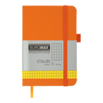 Книга записная ETALON 95*140 96л в клетку искусственная кожа оранжевый (BM.296160-11)