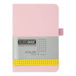 Книга записная ETALON 95*140 96л в клетку искусственная кожа розовый (BM.296160-10)